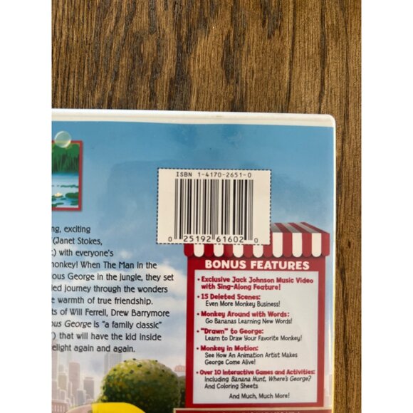 Curious George DVD 2006 Family Movie Will Ferrell Drew Barrymore Pre-Owned - Picture 3 of 4